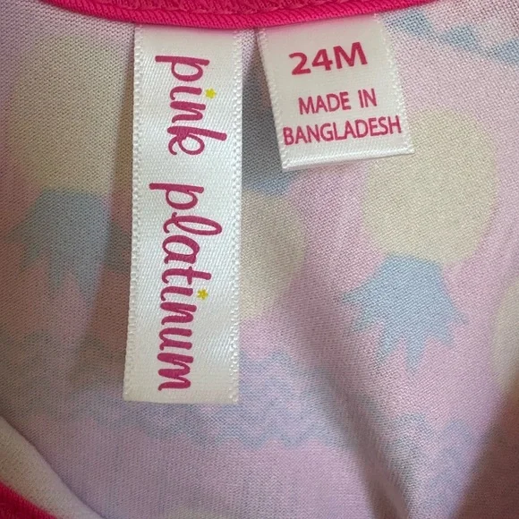 NWT Pink Platinum Fruit Patterned One Piece Swimsuit - Picture 3 of 7
